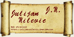Julijan Milević vizit kartica